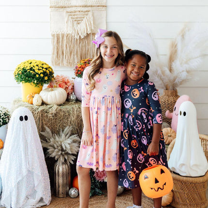 Sweet Tooth 3/4 Sleeve Pocket Twirl Dress - Dashing Nova