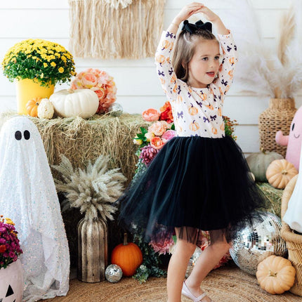 Pretty in Pumpkin L/S Tutu Dress - Dashing Nova