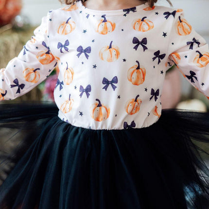 Pretty in Pumpkin L/S Tutu Dress - Dashing Nova