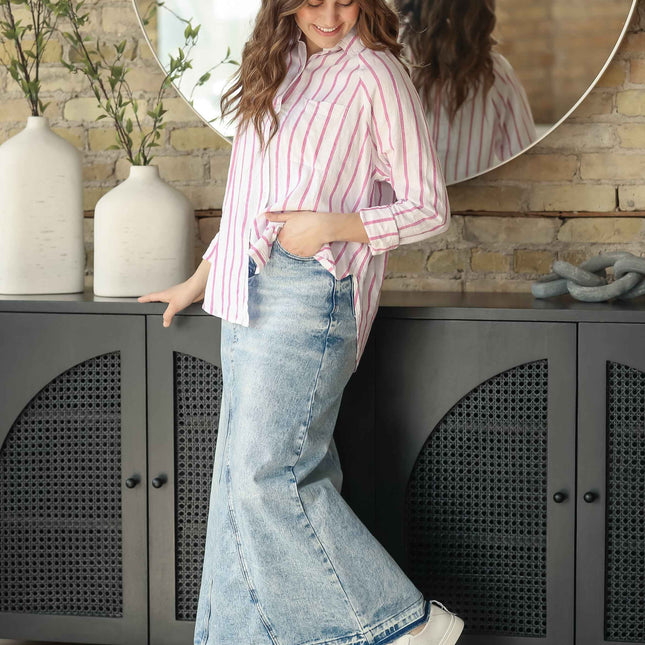 Mina Denim Maxi Skirt