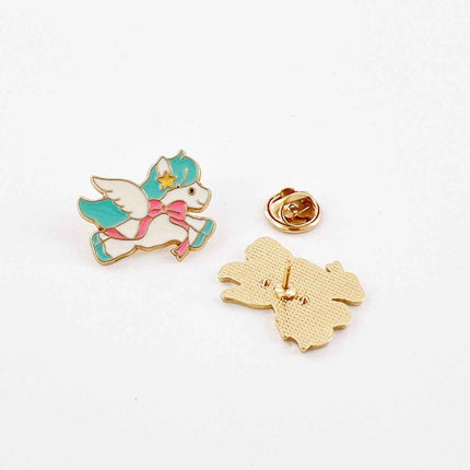 Pink & Green Unicorn Enamel Pins – Magical 2-Pack Gift Set