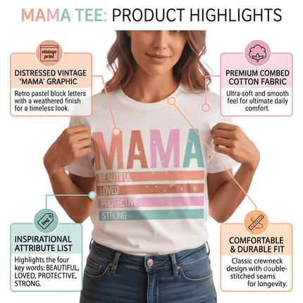 Minimalist Mama Graphic T-Shirt 100% Cotton Women's Casual Mom Life Top