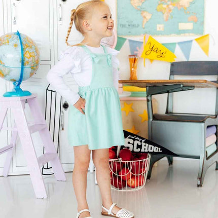 Mint Faux Suede Pinafore