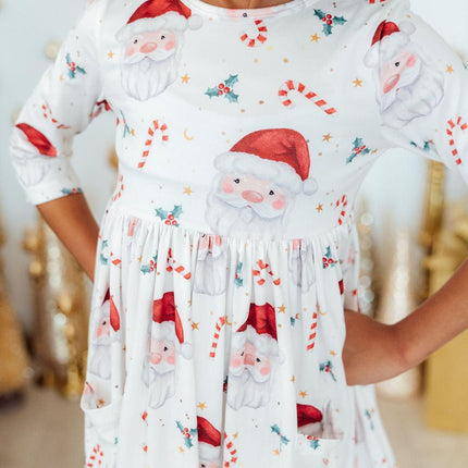Mistletoe Magic 3/4 Sleeve Pocket Twirl Dress - Dashing Nova