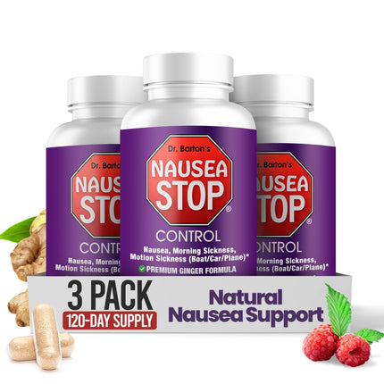 Nausea Stop – Natural Ginger Nausea Relief for Motion Sickness, Morning Sickness & Travel