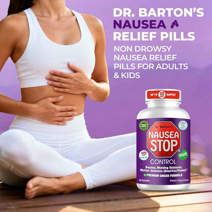 Nausea Stop – Natural Ginger Nausea Relief for Motion Sickness, Morning Sickness & Travel