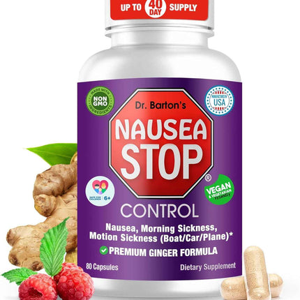 Nausea Stop – Natural Ginger Nausea Relief for Motion Sickness, Morning Sickness & Travel