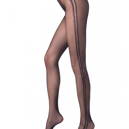 Conte Bliss 20 Den - Fantasy Women's Pantyhose with Zig-Zag Pattern on both sides (15S-50SP)