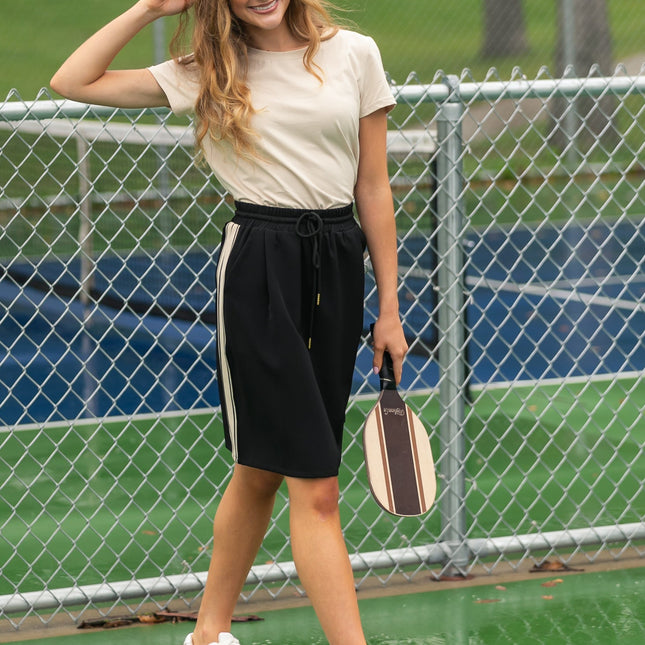 Nina Mid-Rise Track Skirt