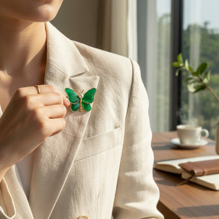 Pack of 3 Elegant Butterfly Brooch Pins for Dresses and Blazers