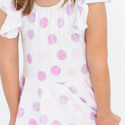 Pastel Polka Dot S/S Twirl Leotard - Dashing Nova