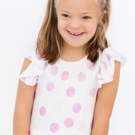 Pastel Polka Dot S/S Twirl Leotard - Dashing Nova