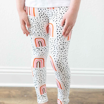 Peach Rainbow Leggings - Dashing Nova