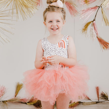 Peach Rainbow Tank Tutu Leotard - Dashing Nova