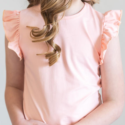 Peach S/S Ruffle Tee - Dashing Nova