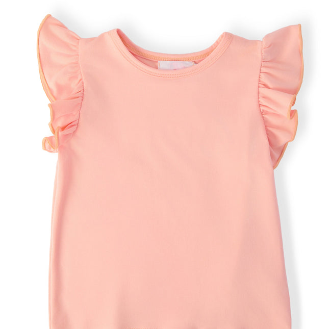 Peach S/S Ruffle Tee - Dashing Nova