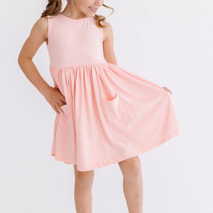 Peach Tank Pocket Twirl Dress - Dashing Nova