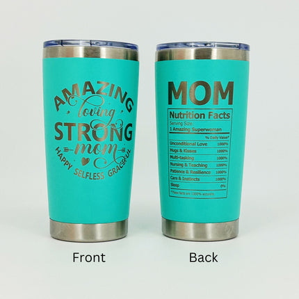 Personalized Best Mom Ever Tumblers, 20oz Stainless Steel Insulated, Birthday Mothers Day Christmas Gifts for Moms