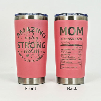 Personalized Best Mom Ever Tumblers, 20oz Stainless Steel Insulated, Birthday Mothers Day Christmas Gifts for Moms