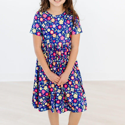 Pick a Posy S/S Pocket Twirl Dress - Dashing Nova