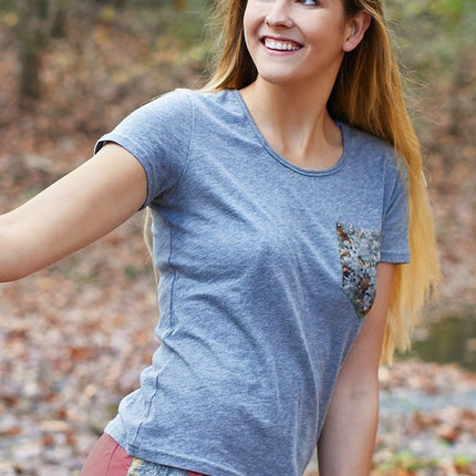 Women's Camo Pocket T-Shirt - King's Camo Hunting Tee - Wilderness Dreams