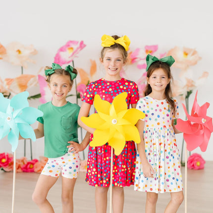 Polka Dot Party S/S Pocket Twirl Dress - Dashing Nova