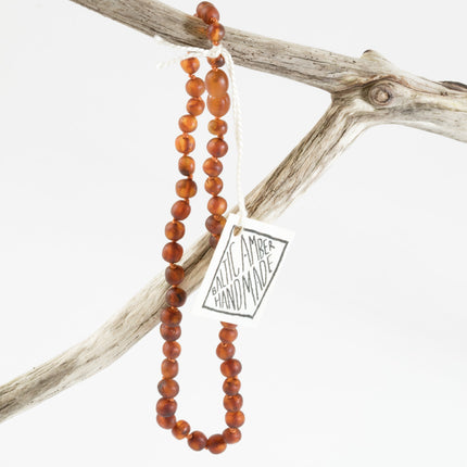 Raw Cognac Baltic Amber || Necklace