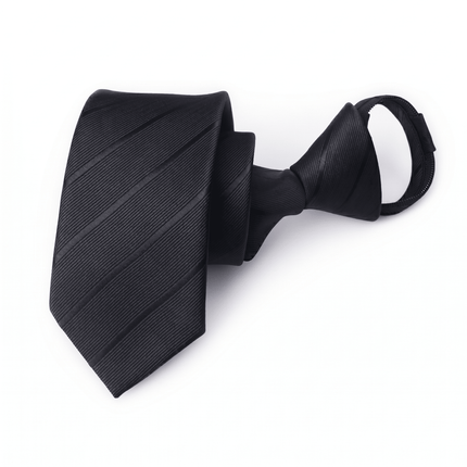 Pre - Tied Quick Knot Zipper Necktie Polyester Men's Adjustable Business Fashion Suit Accessory