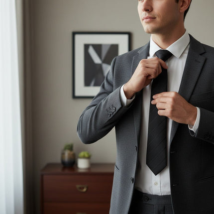 Pre - Tied Quick Knot Zipper Necktie Polyester Men's Adjustable Business Fashion Suit Accessory