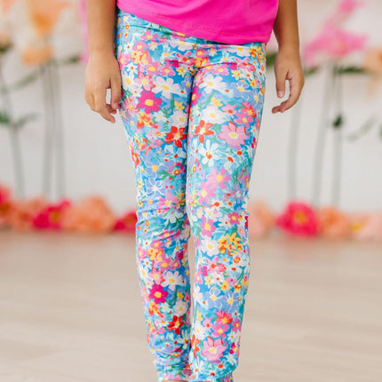 Preppy Floral Leggings - Dashing Nova