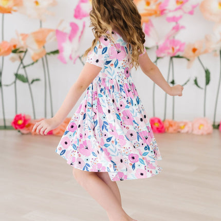Pretty in Purple S/S Pocket Twirl Dress - Dashing Nova