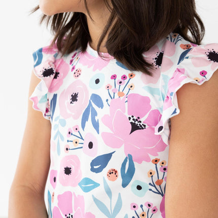 Pretty in Purple S/S Ruffle Tee - Dashing Nova