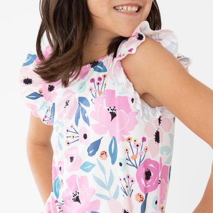 Pretty in Purple S/S Ruffle Tee - Dashing Nova