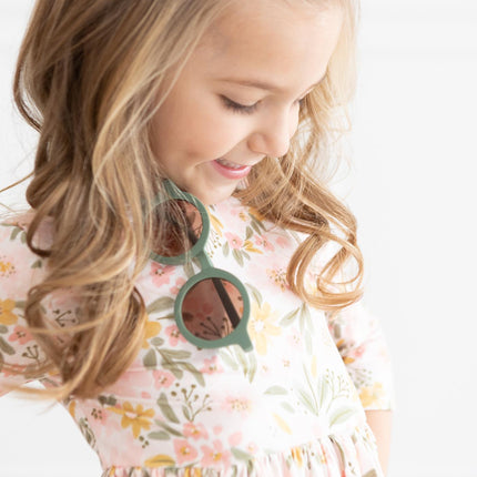 Pretty Peachy 3/4 Sleeve Pocket Twirl Dress - Dashing Nova