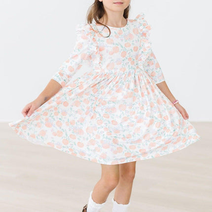 Pretty Pumpkins Ruffle Twirl Dress - Dashing Nova