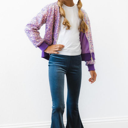 Purple Sequin Jacket - Dashing Nova