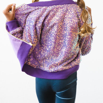 Purple Sequin Jacket - Dashing Nova