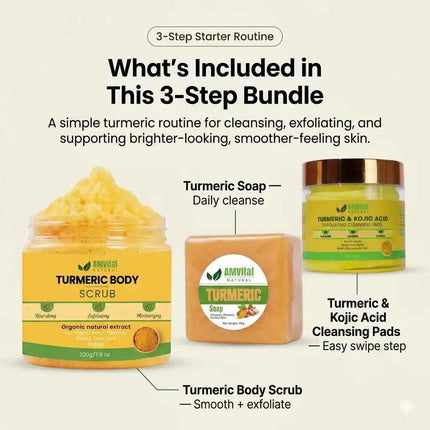 Radiant Glow Starter Bundle | 3-Step Turmeric Routine