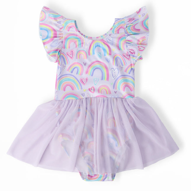 Rainbow Dreams S/S Twirl Leotard - Dashing Nova