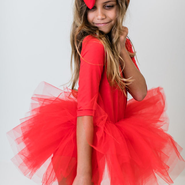 Red 3/4 Tutu Leotard - Dashing Nova