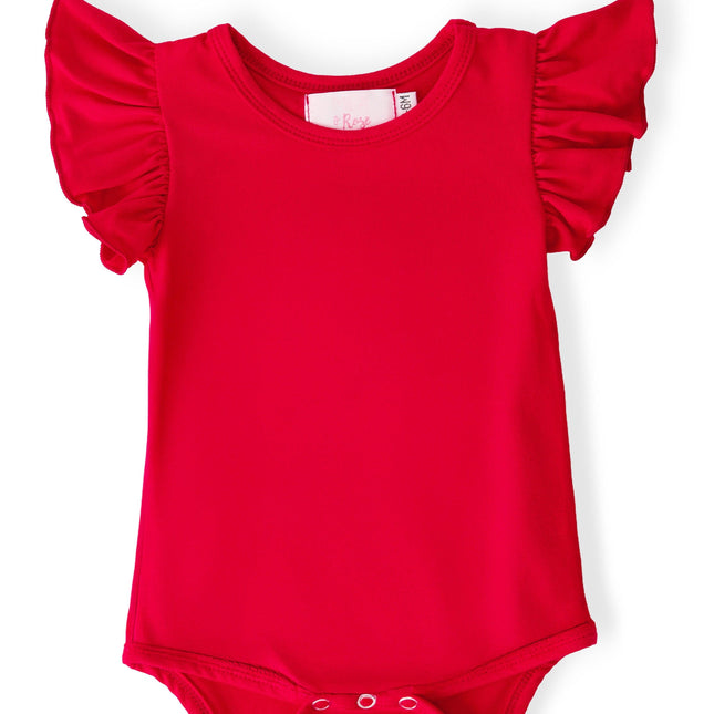 Red S/S Flutter Bodysuit - Dashing Nova