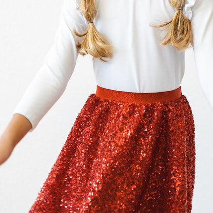 Red Sequin Twirl Skort - Dashing Nova