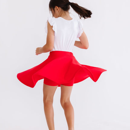 Red Twirl Skort - Dashing Nova