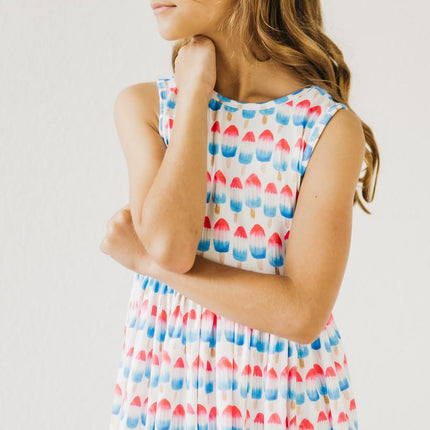 Red, White & Cute Tank Twirl Dress - Dashing Nova