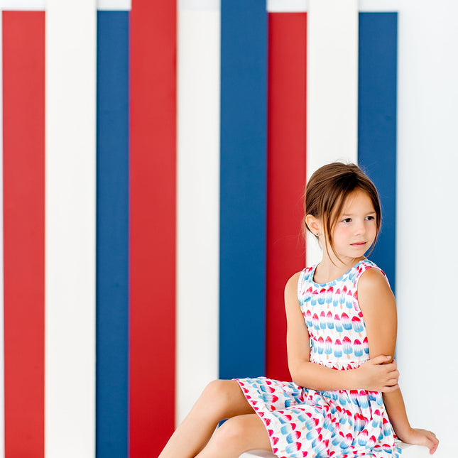 Red, White & Cute Tank Twirl Dress - Dashing Nova