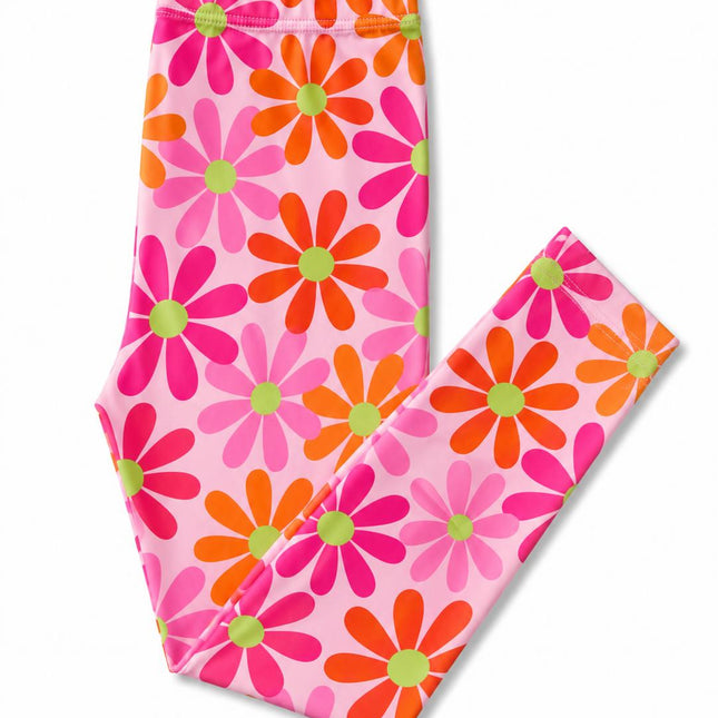 Retro Daisies Leggings - Dashing Nova
