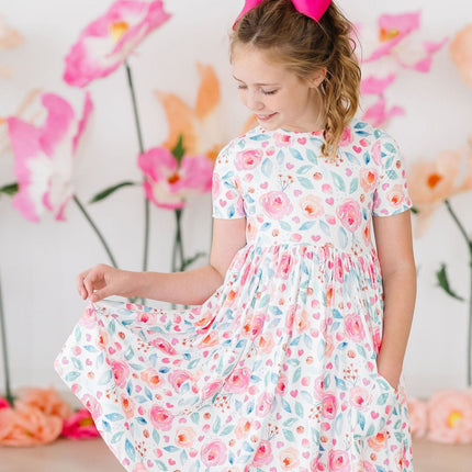 Rosettes S/S Pocket Twirl Dress - Dashing Nova
