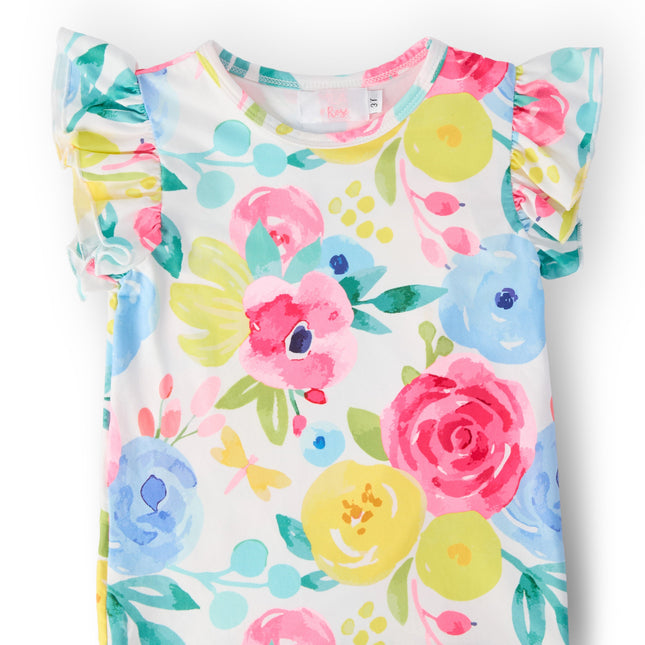 Rosie S/S Ruffle Tee - Dashing Nova
