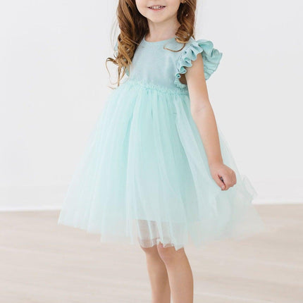 Sage Shimmer Tutu Dress - Dashing Nova