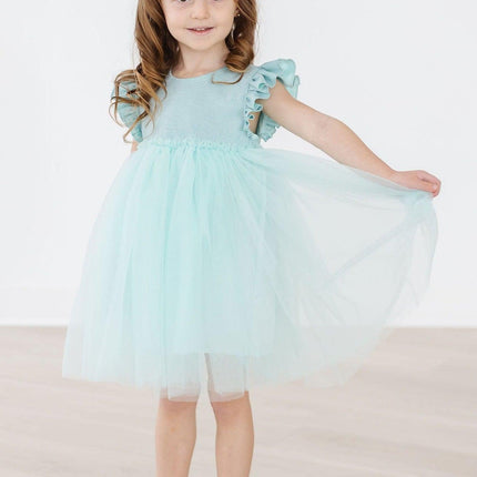 Sage Shimmer Tutu Dress - Dashing Nova